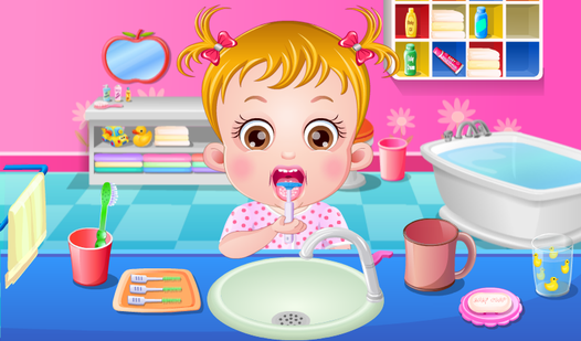 Baby Hazel Brushing Time
