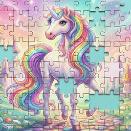 Rainbow Unicorn: Magic Jigsaw Puzzles