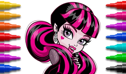 Monster Girls: Coloring & Stickers