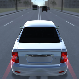 Checkers around the city on Russian cars