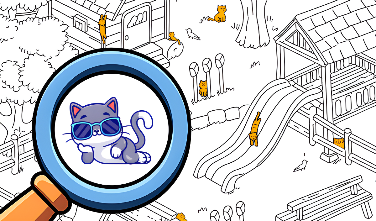 Spot the Cat. Hidden Cats
