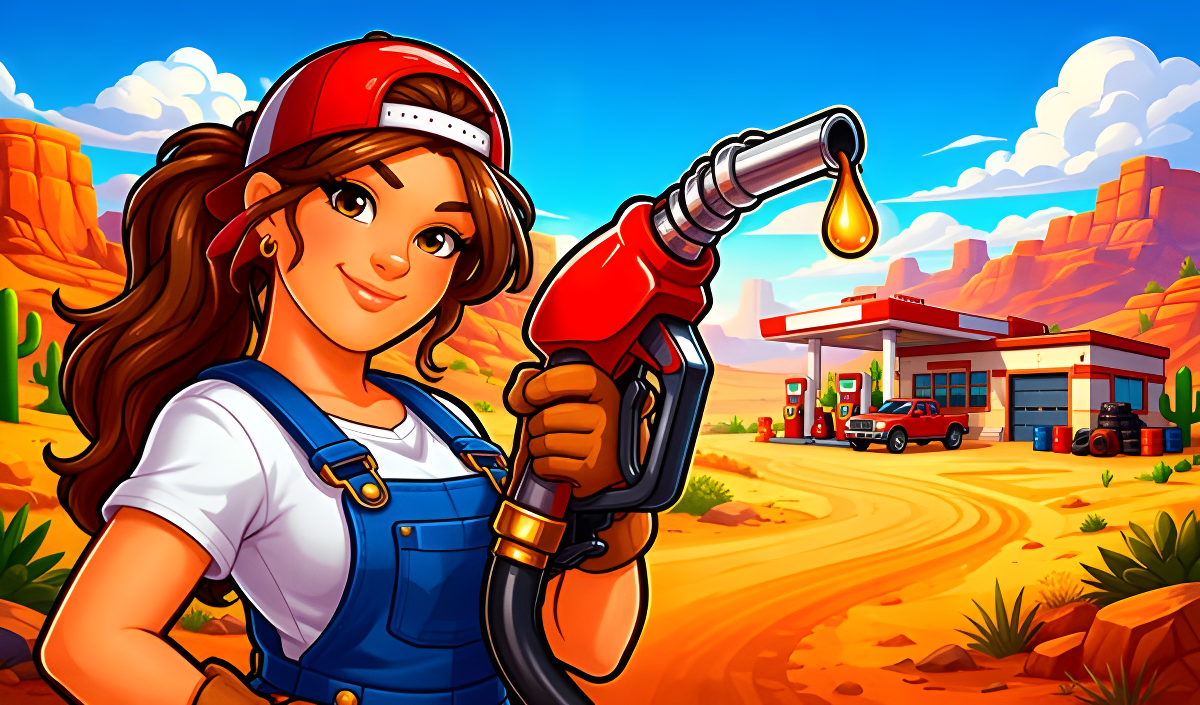 Gas station and car service simulator
