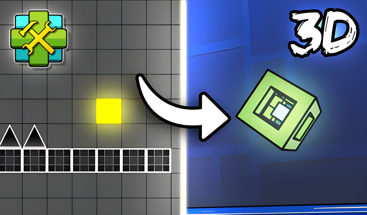 Imagen de portada de Geometry Dash 3D - Con Editor de Niveles