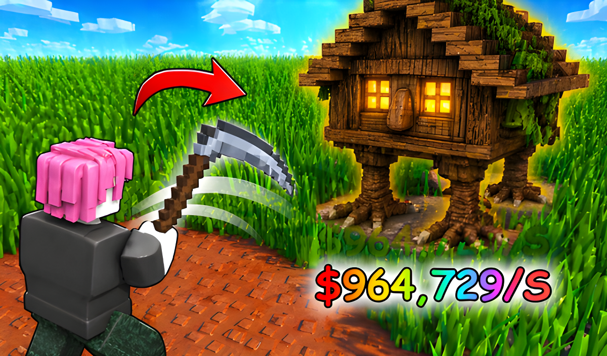 Obby: Grass Cutter for seeking Brainrots