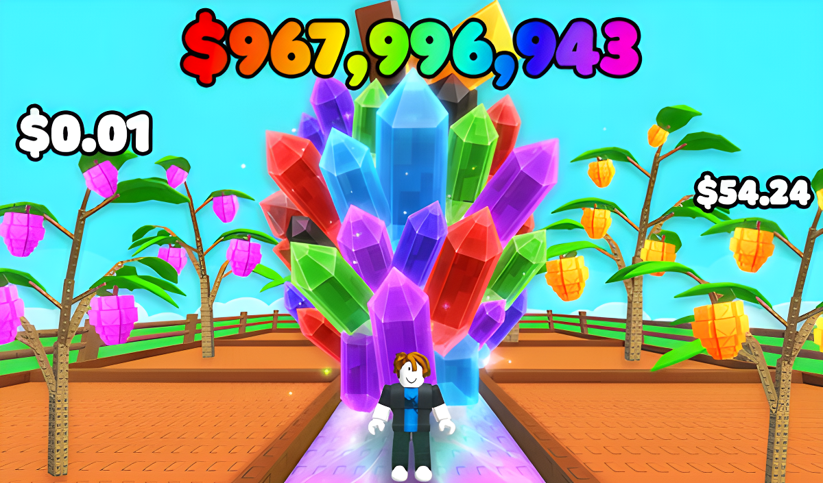 Arte da capa de Grow Crystals! Obby Farm Tycoon Magnate +1 RNG
