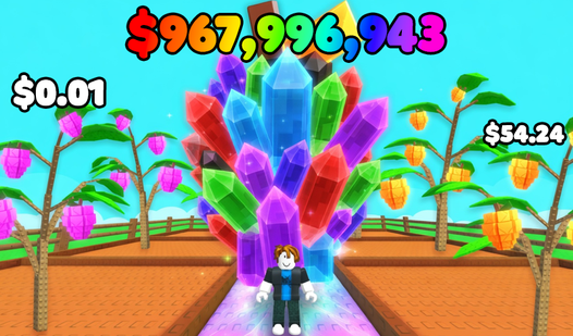 Grow Crystals! Obby Farm Tycoon Magnate +1 RNG