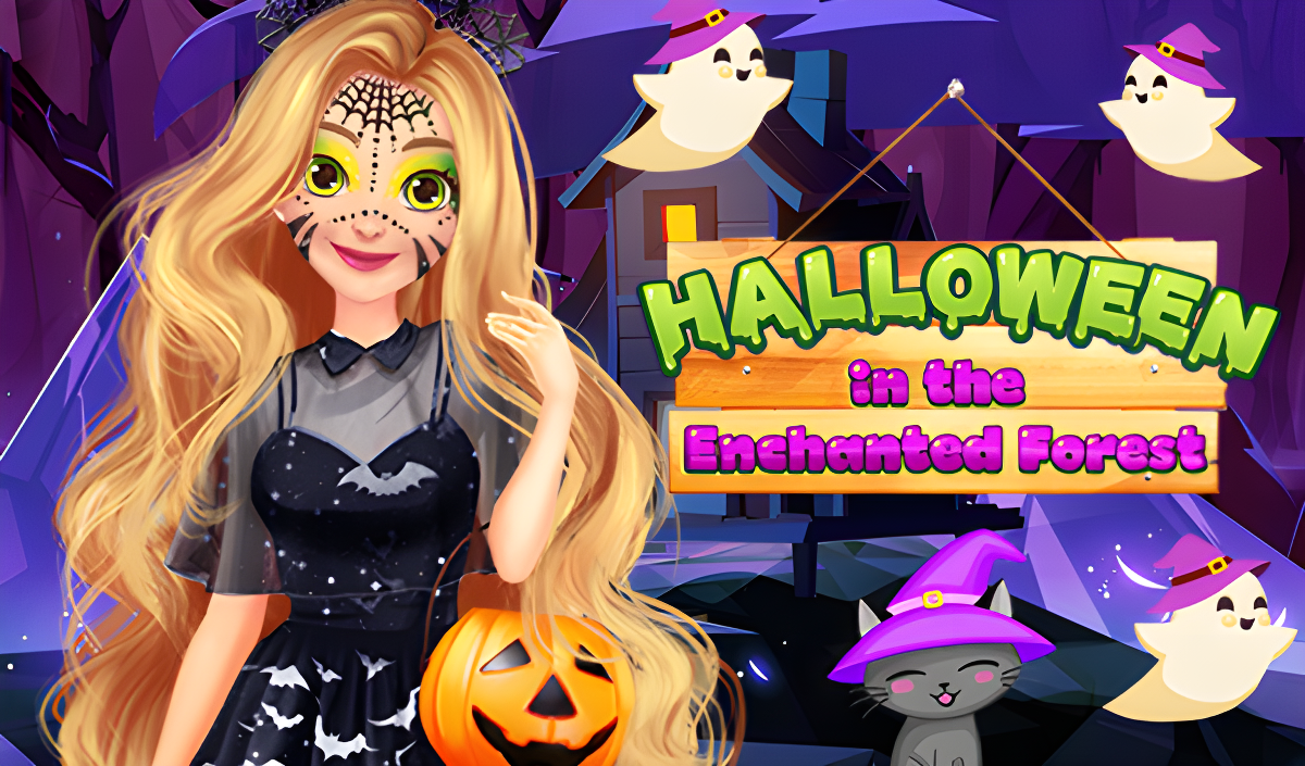 Okładka Halloween In The Enchanted Forest