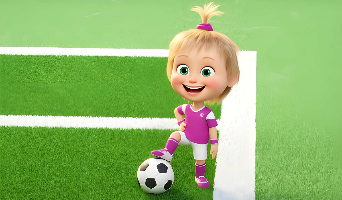 Help Masha score a goal!