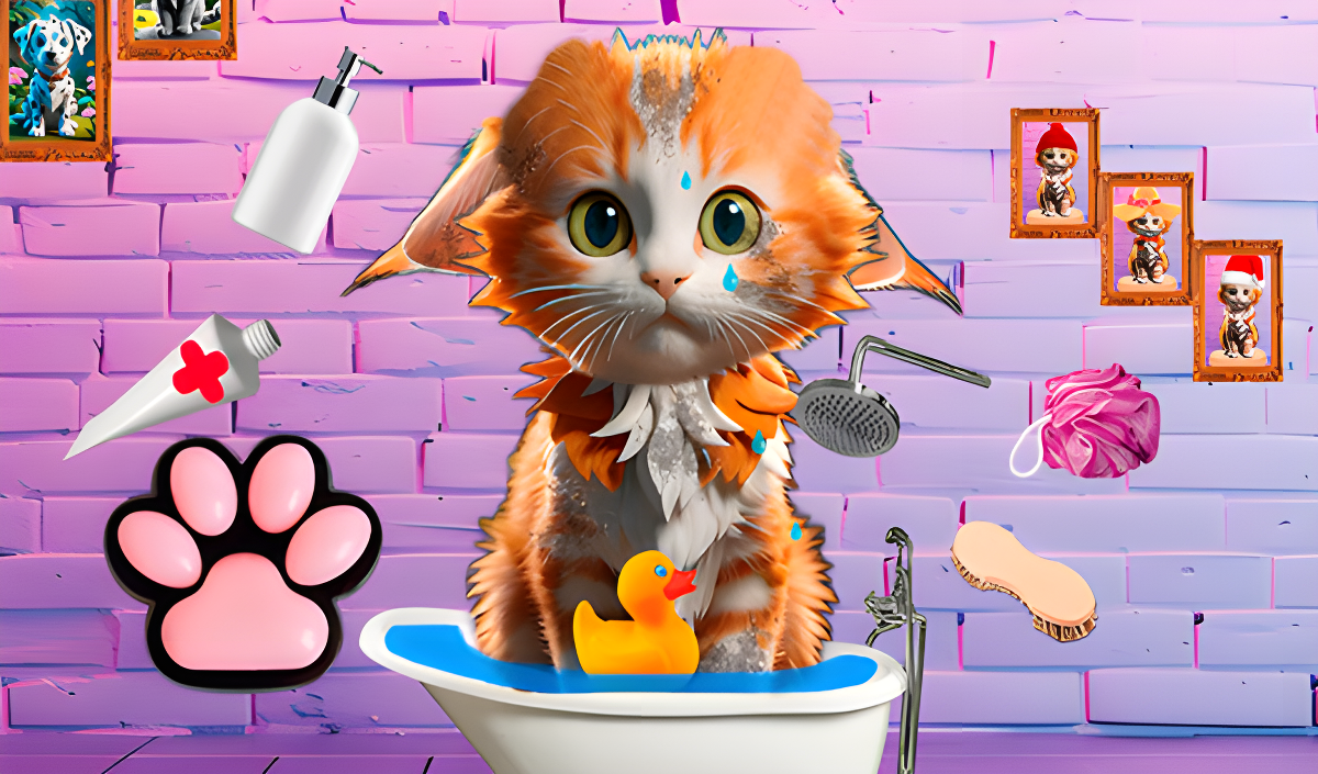 Help the kitten. Pets. cover art