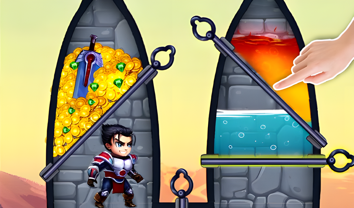 Visuel de Hero Rescue: Pull the Pin Puzzle