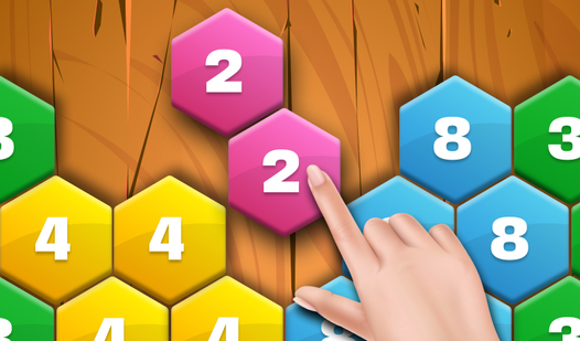 Hexagons: three in a row