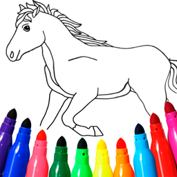 Horses: Coloring Book for Girls