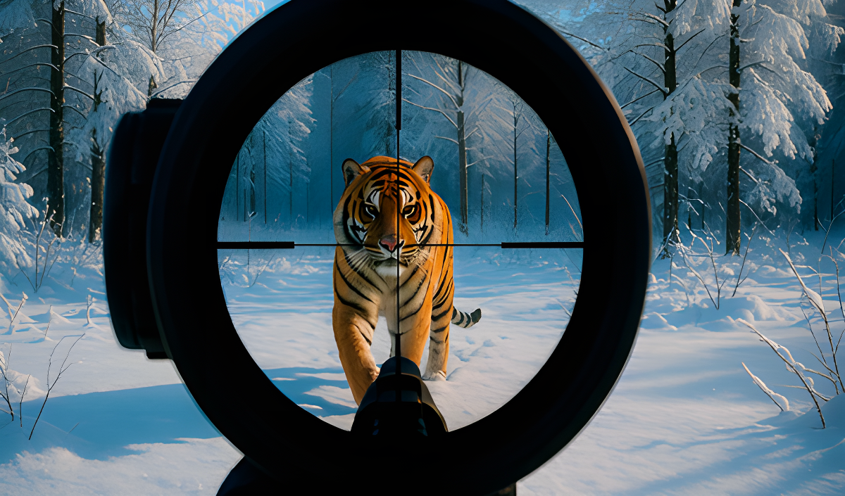 Hunter with rifle cover art