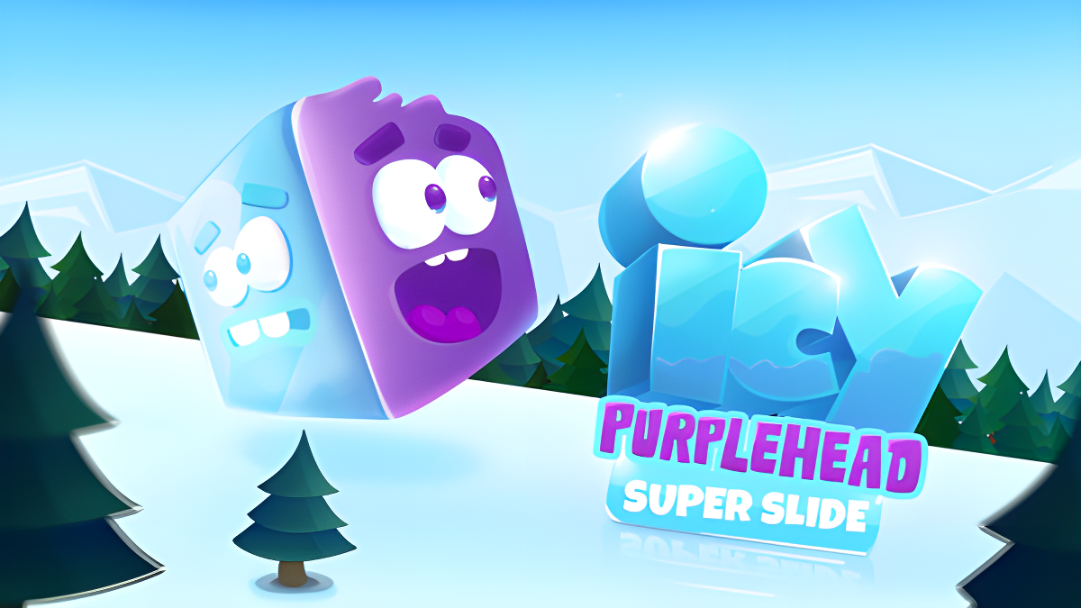 Imagen de portada de Icy Purple Head - Jump and slide dash game