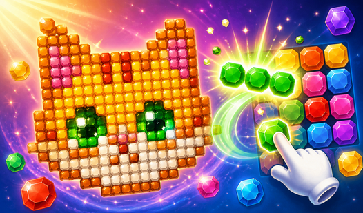 Jewel Coloring: Crystal Sorting