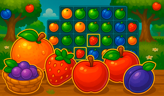 Juicy Fruits Match 3 - Fruit Garden The Orchard