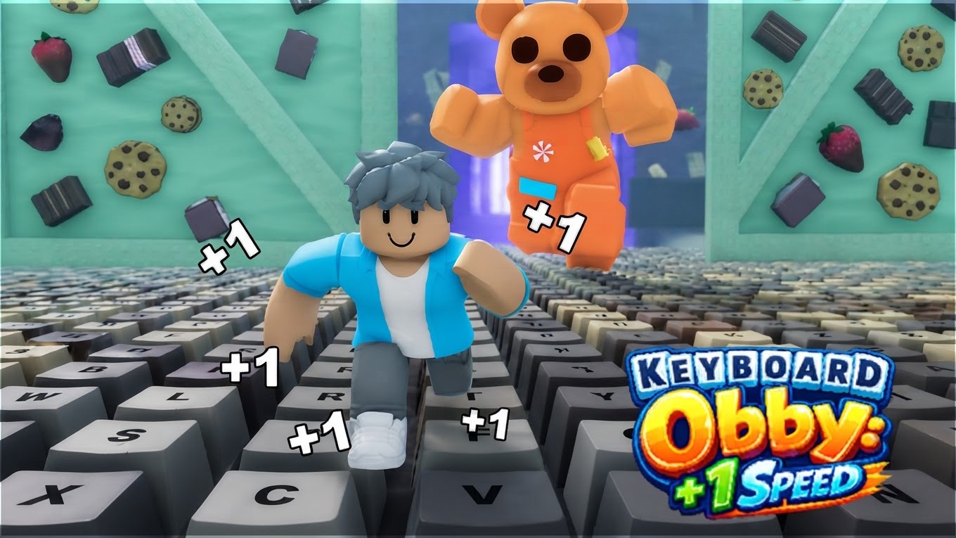 Arte da capa de Keyboard Obby: +1 Speed