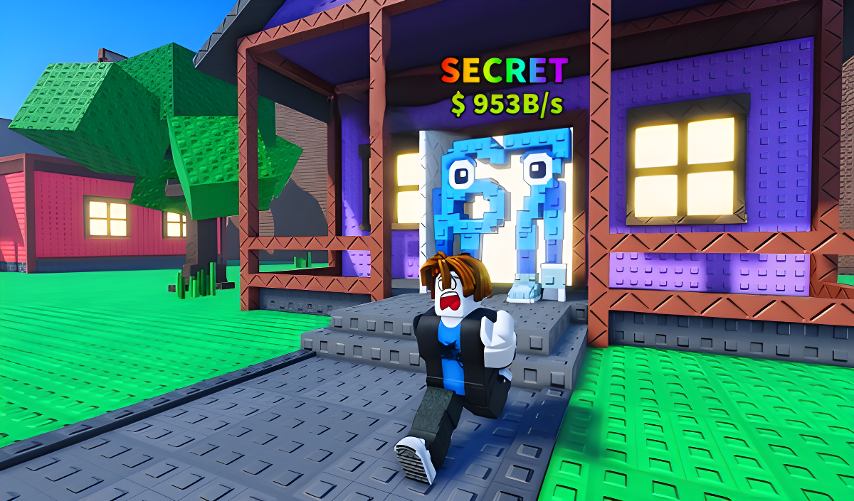 Arte da capa de Knock-Knock! Escape from Brainrots Obby +1 Tycoon
