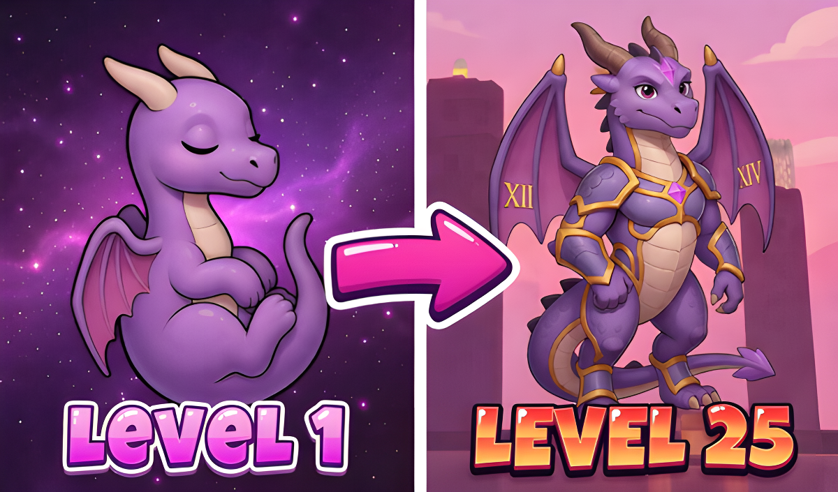Arte da capa de Level Up Ender Dragon: Clicker Evolution