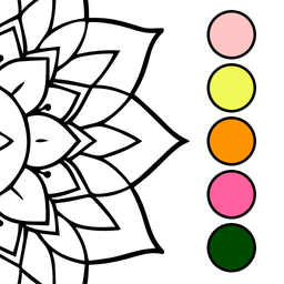 Mandala Coloring by Numbers - Flowers