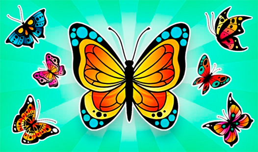 Matching Tiles: Butterflies