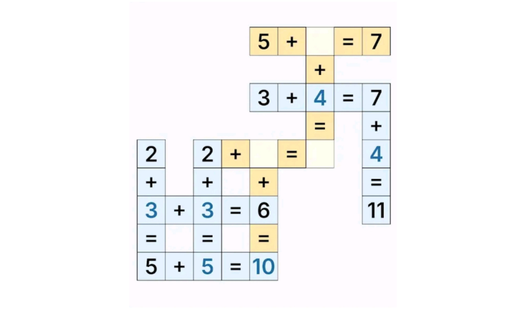 Math Crossword. Number Puzzle