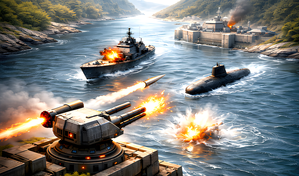 Naval war ships are attack! Tower base defense