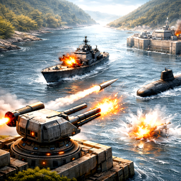 Naval war ships are attack! Tower base defense