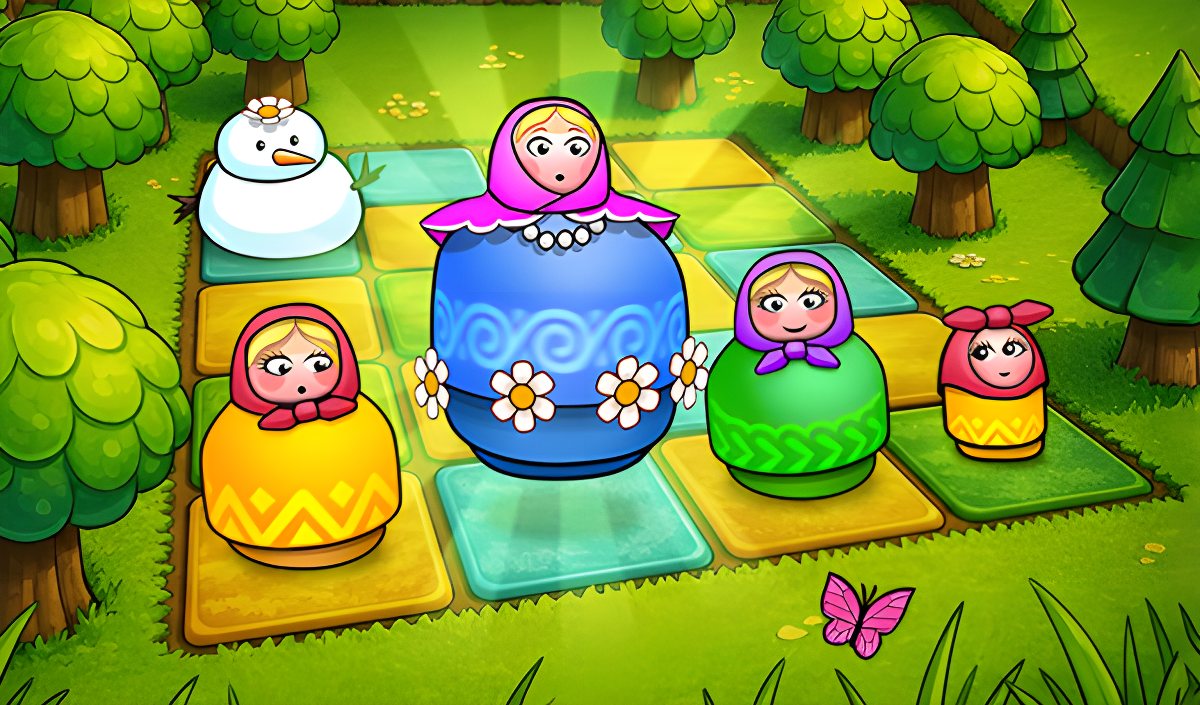 Arte da capa de Nesting Dolls: Match & Grow