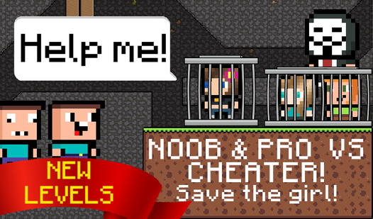 NOOB & PRO vs CHEATER! Save the girl!