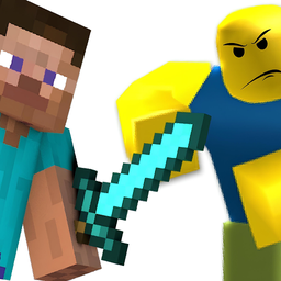 Noob vs Pro RobCraft. MineBlock War Strategy