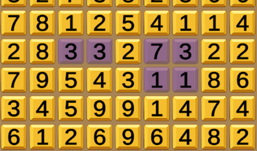 Numeric combinations of 10