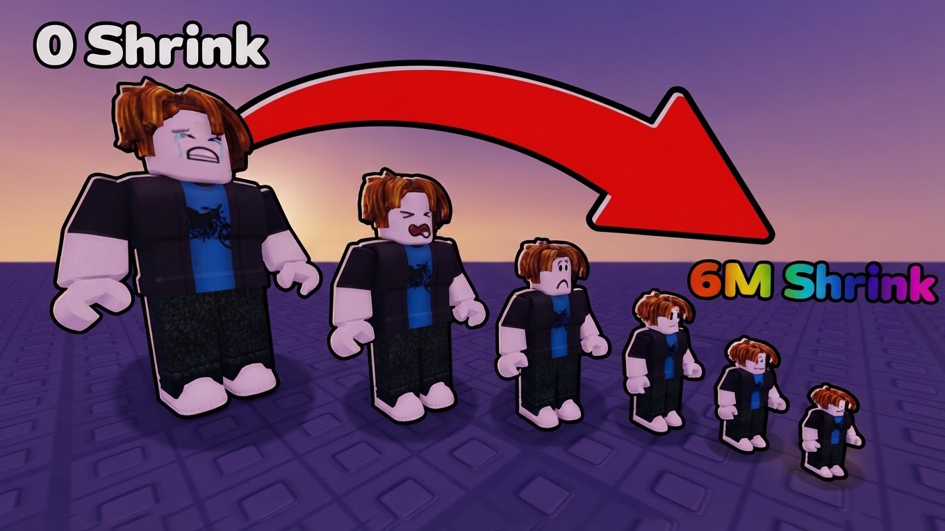 Obby: +1 Shrink per Step!