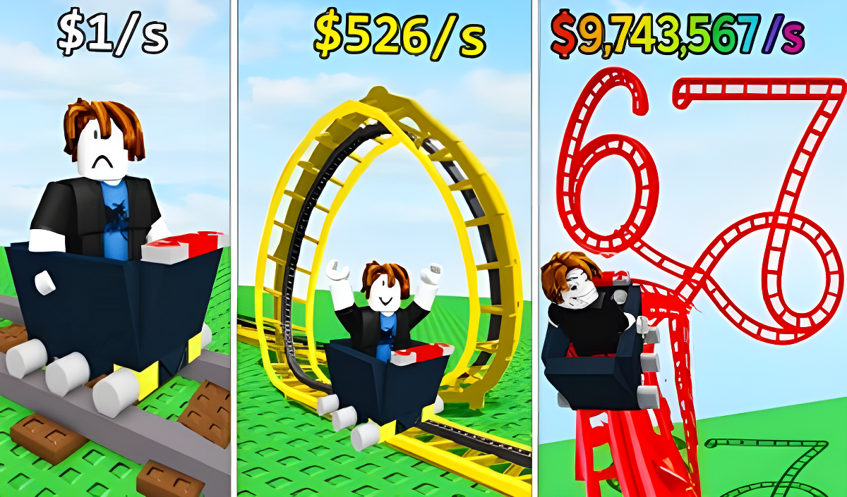 Obby: Build a 3D amusement park! +1 per second