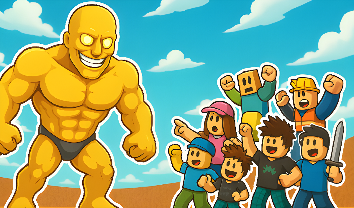 Arte da capa de Obby online: 100 Players vs jock Tuntun Sahur