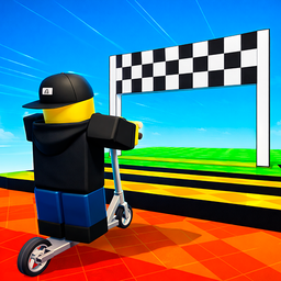 Obby Parkour Scooter Race
