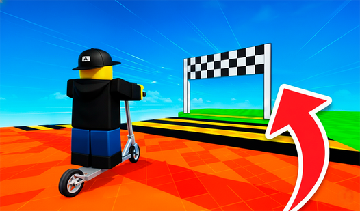 Obby Parkour Scooter Race