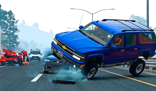 Online Car Destruction In A Big City