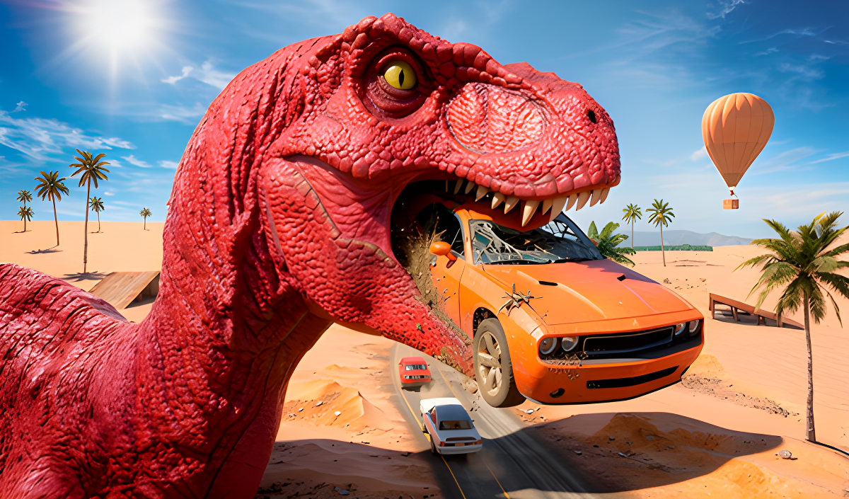 Imagen de portada de Race with dinosaurs