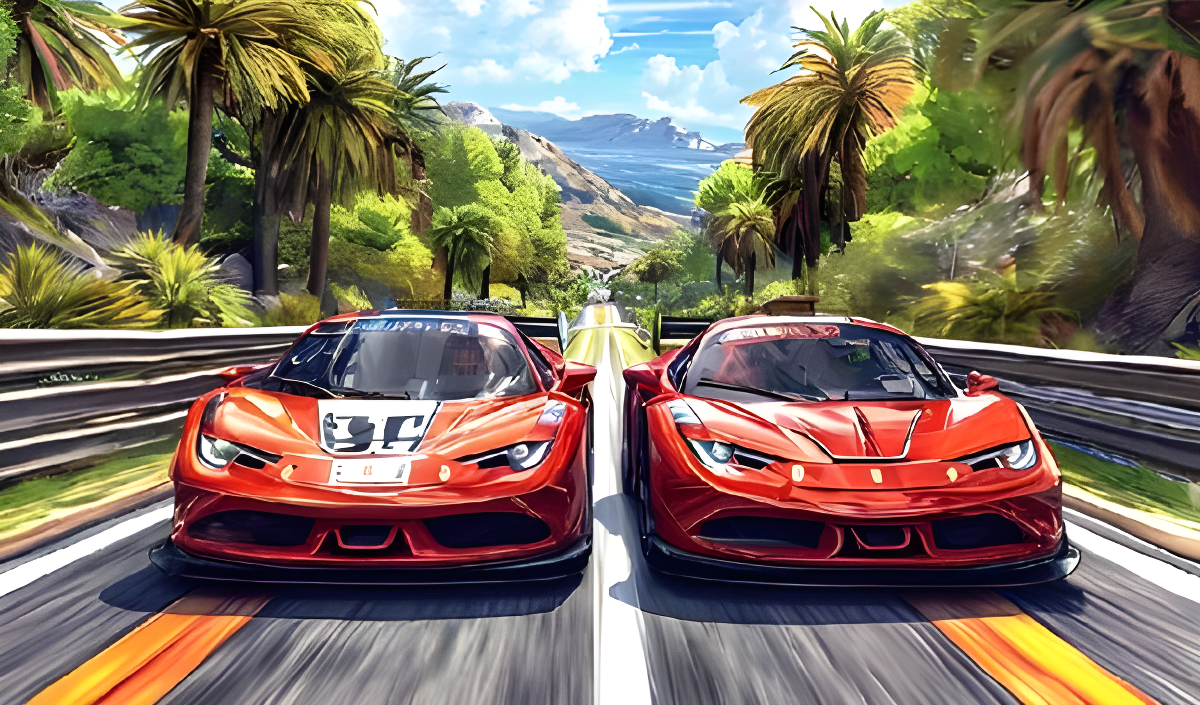 Racing for 2 players cover art