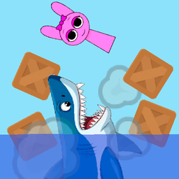 Raft Survival: Sprunki vs Shark!