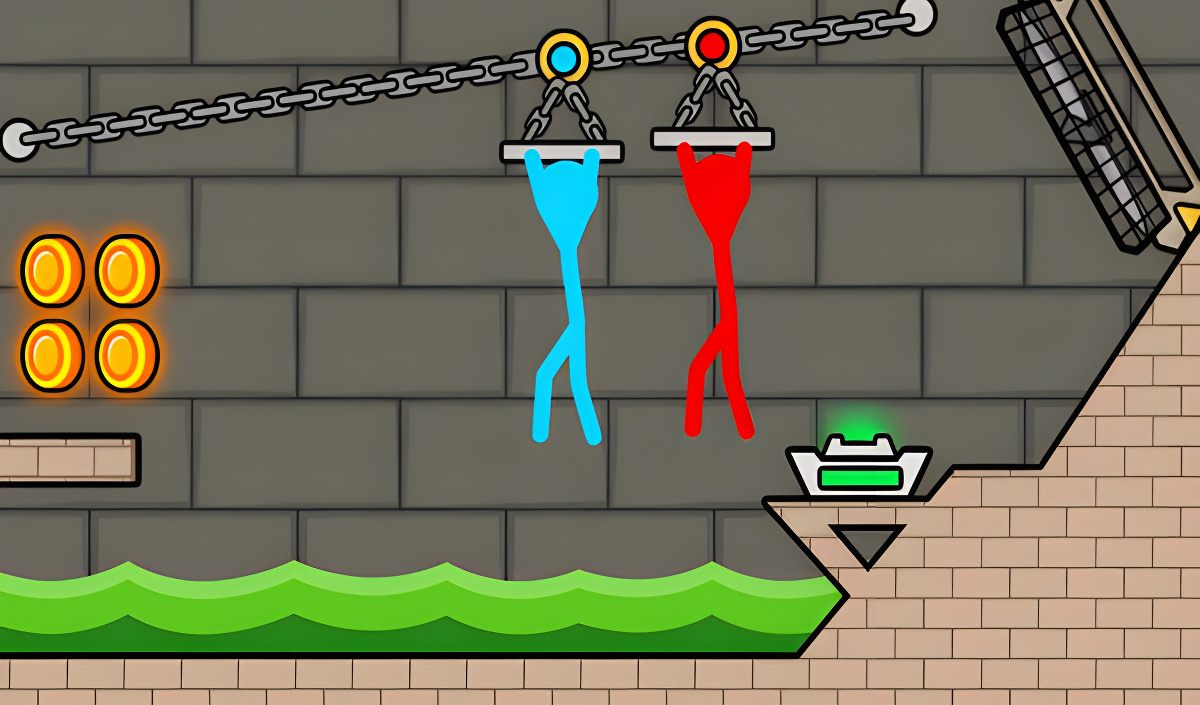 Gambar sampul Red and Blue Stick: Fire and Water 3