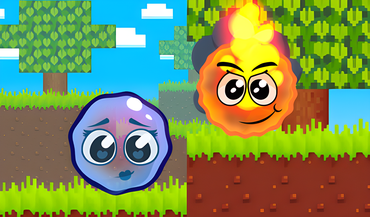 Imagen de portada de Fire Ball and Water Ball: Parkour Love Balls