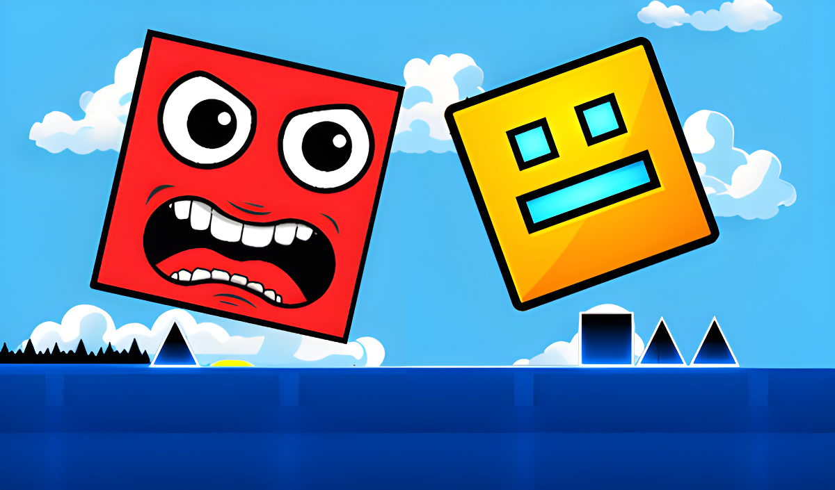 Red Cube in Dash Geometry cover art