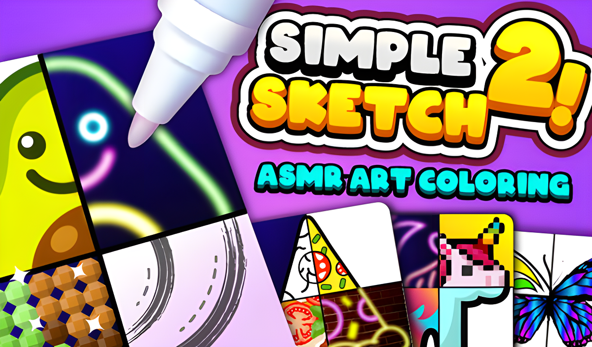 Arte da capa de Simple Sketch 2! ASMR Art Coloring