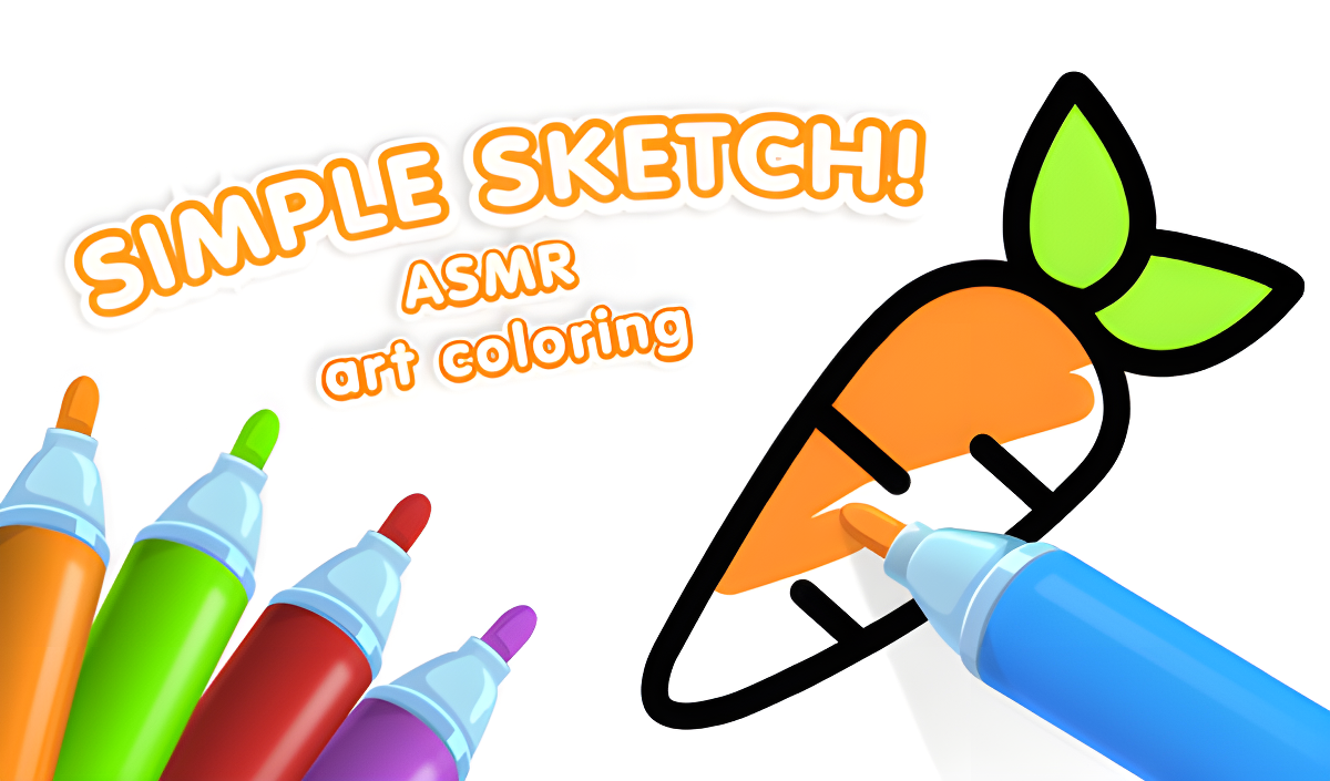 Imagen de portada de Simple Sketch! ASMR Art Coloring