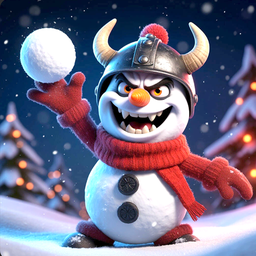 Snowballs. A Crazy Fight