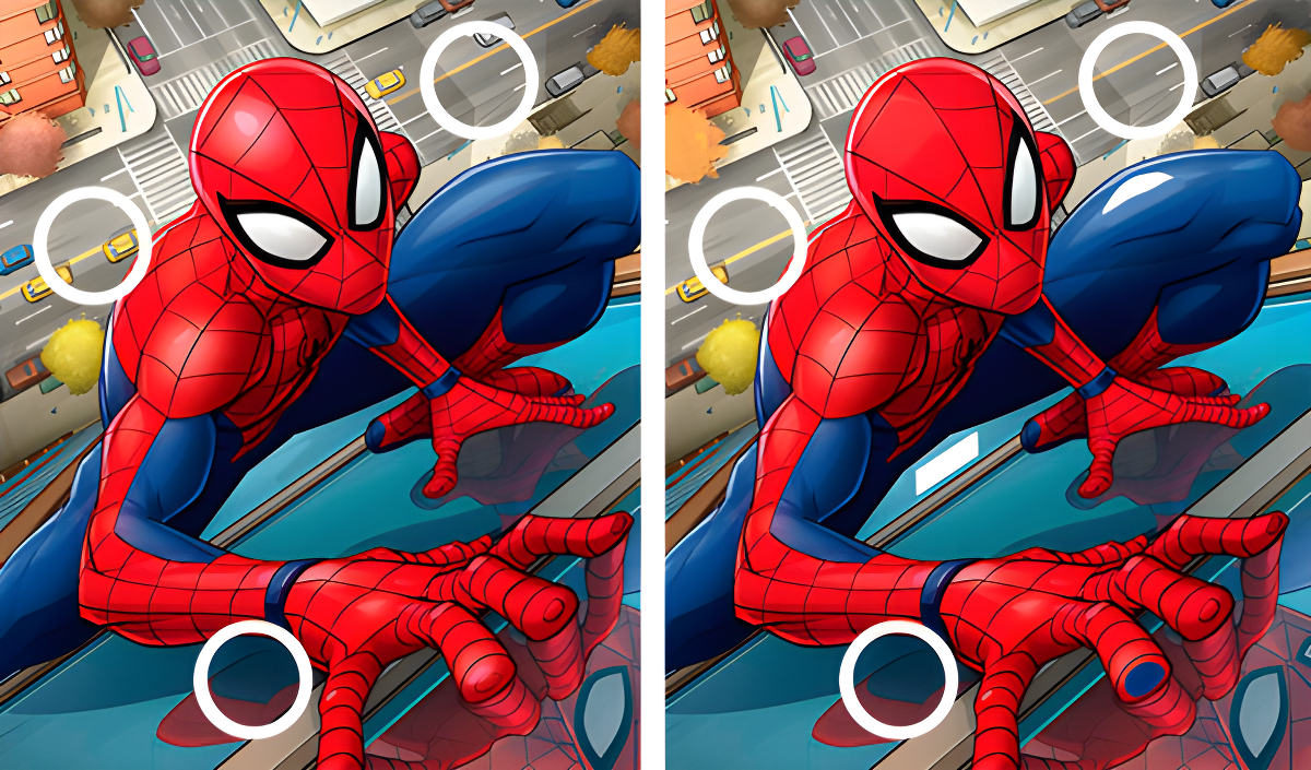 Imagen de portada de Spider Man: ¡Mira las diferencias!