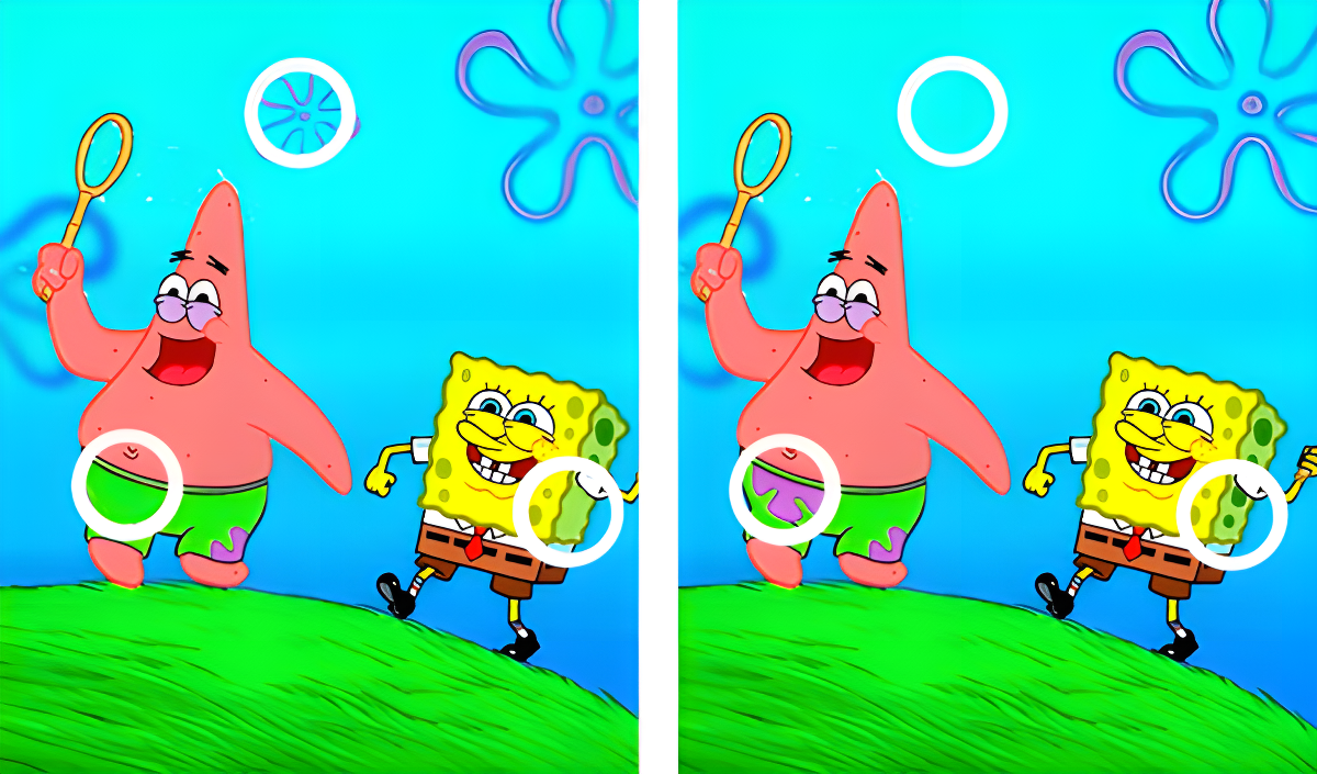 Imagen de portada de Bob de esponja: ¡Mira las diferencias!