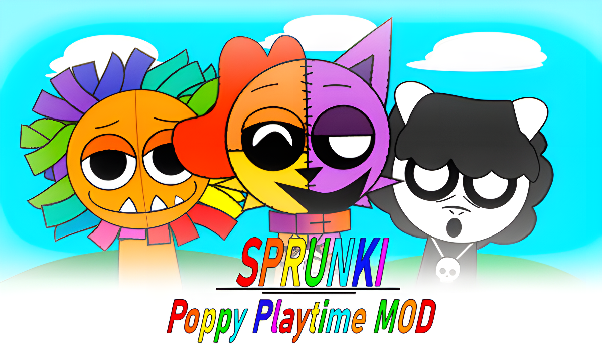 Arte da capa de Sprunki Poppy Playtime MOD